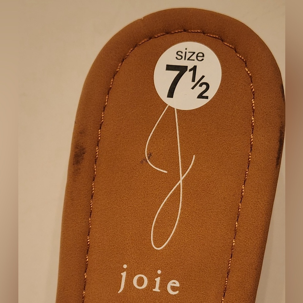 Joie Eidel Ruffled Leather Slide Sandals in Women's Pink Size 7.5 - Picture 9 of 9
